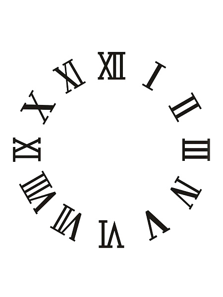 Цифры для часов 033 38 мм., акрил, черный