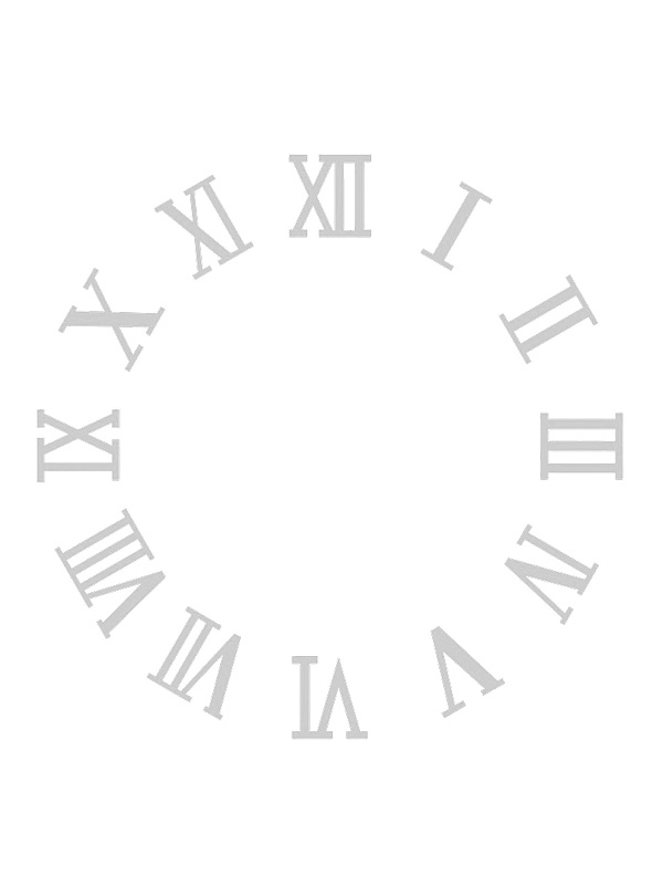 Цифры для часов 033 50 мм., акрил, белый